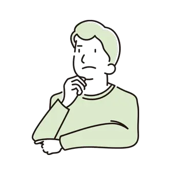 薄毛を気にする男性のイラスト